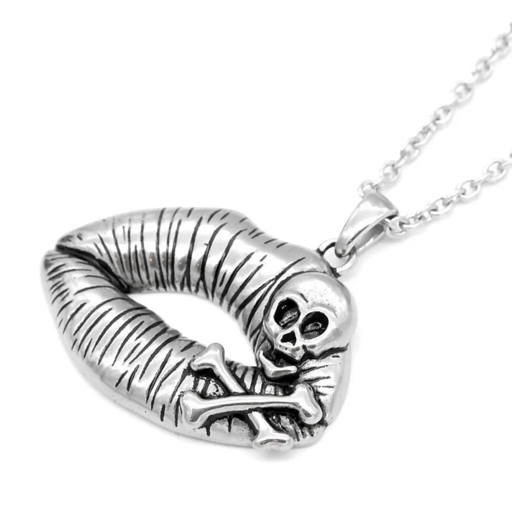 Retro Creative Trend Lips Skull Pendant Necklace - Unisex Punk Style Street Niche Jewelry