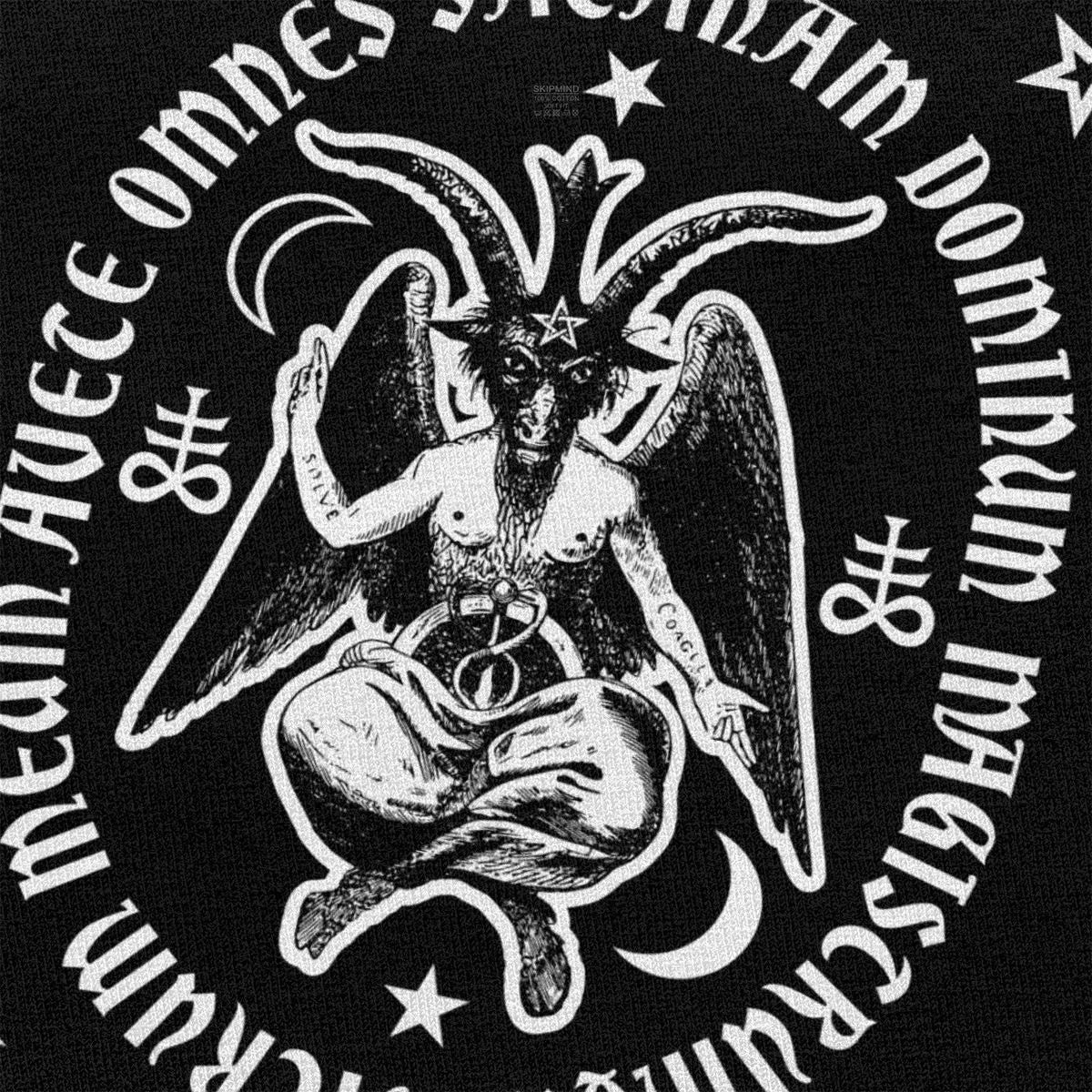 Baphomet Men's O-Neck Short Sleeve T-Shirt - Soft Cotton Gothic Streetwear Tee