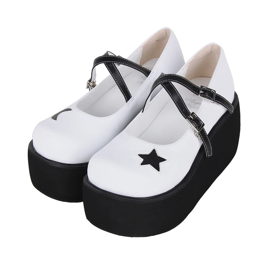 Angelic imprint women girl lolita cosplay shoes lady high heels pumps women princess dress party customized shoes 34-47 C036 8cm