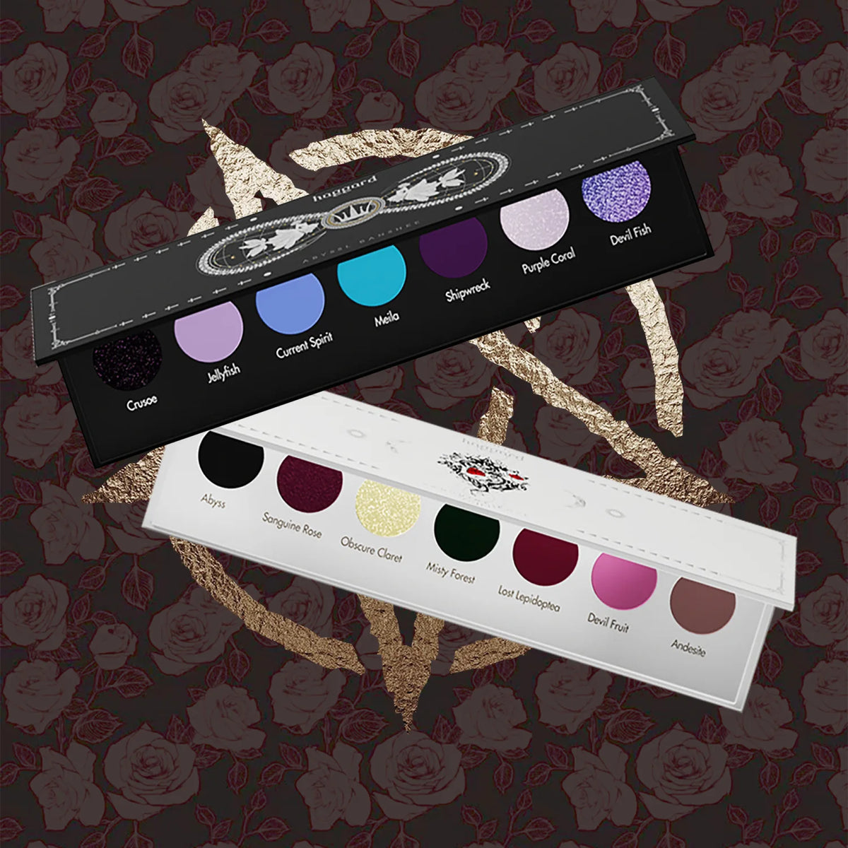 Haggard’s Daughter Of Satan’s Seven Color Eyeshadow Palette - 2023 New Dark Goth, Small Pearl Matte