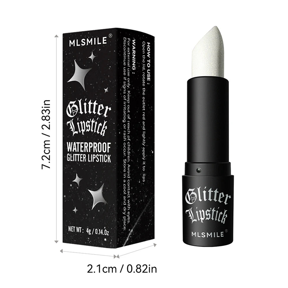 Diamond Pearlescent Lipstick - Glitter Shiny Lip Gloss, Long-Lasting Waterproof Lipstick with Shimmer, Multicolored Lip Gloss Cosmetics