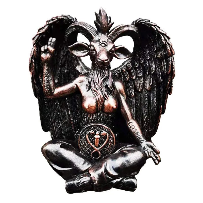 Black Goat Satan Sculpture Ornament | Home Decoration Statue Belief Ornament