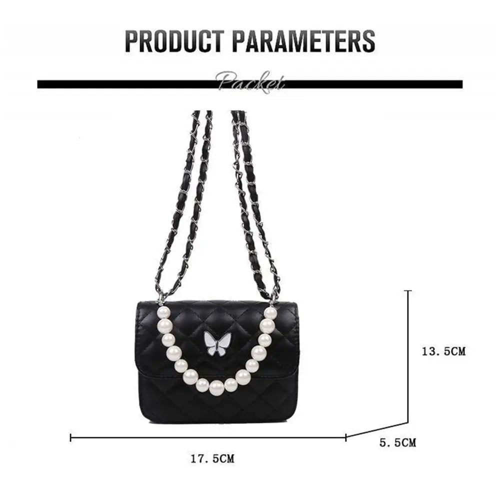 Fashion Pearl Shoulder Bag - PU Leather Handbag for Trendy Women, an All-Match Tote for Underarm Use