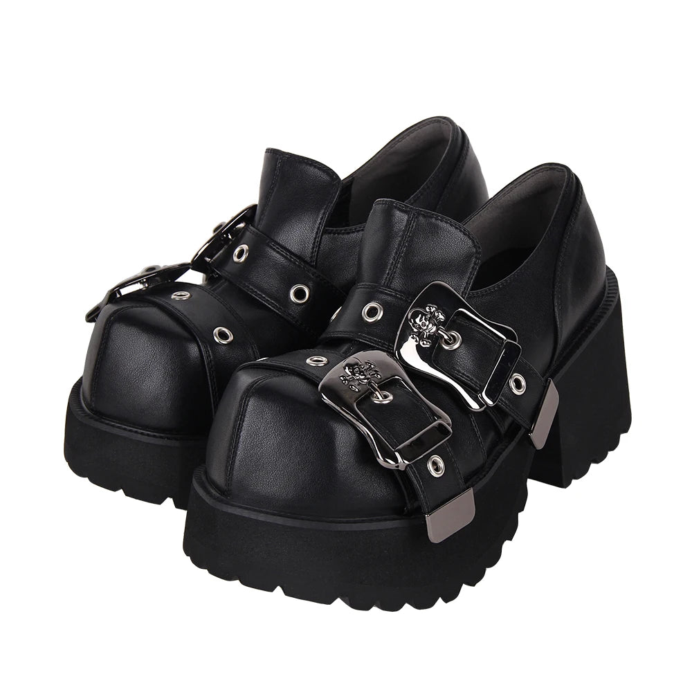 Gothic Style Women’s Lolita Mary Jane - Chunky Platform Shoes for Cosplay and Punk Rock