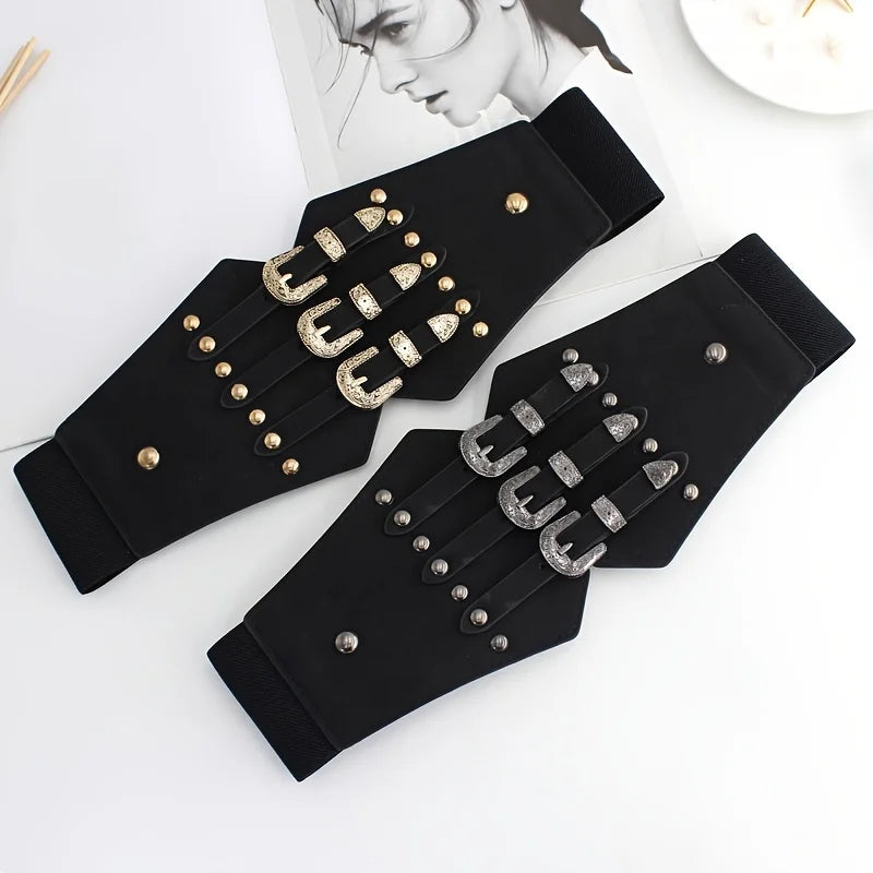 Elastic Corset Belt for Women - Waist Cinch Belts for Dresses, Costume Accessories