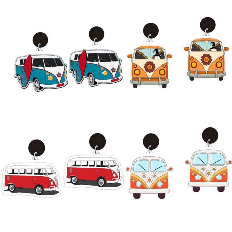 Travel Bus Acrylic Charm Earring For Women Epoxy Tour Surf Board Bus Car Dangle Earrings Jewelry for Women