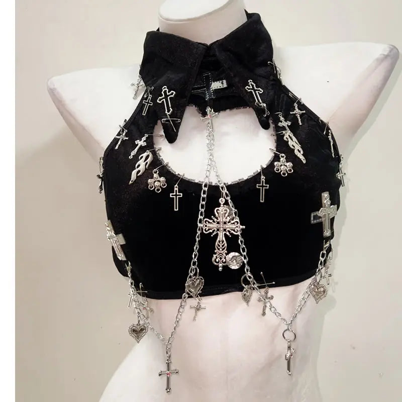 Y2K Accessories | Harajuku Fashion | Y2K Crop Tops | Gothic Tank Tops | Punk Tank Tops | E-Girl Clothes