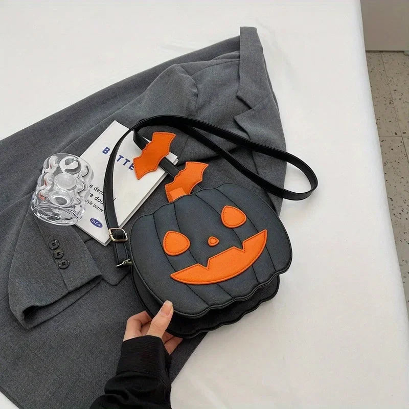 Enchanting Halloween Pumpkin  Bag  Devilish Style with Ghost Skull Accent  Fashion Purse for Women & Girls