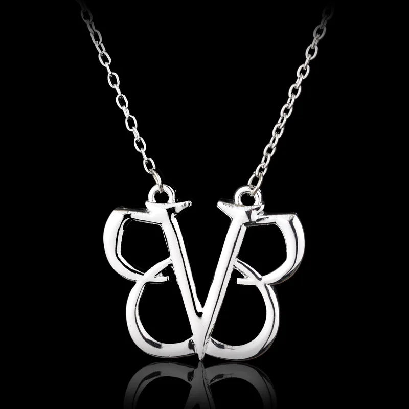 BLACK VEIL BRIDES Necklace | BVB Music Band Logo Jewelry | Emo Gothic Merch for Women Men Gift