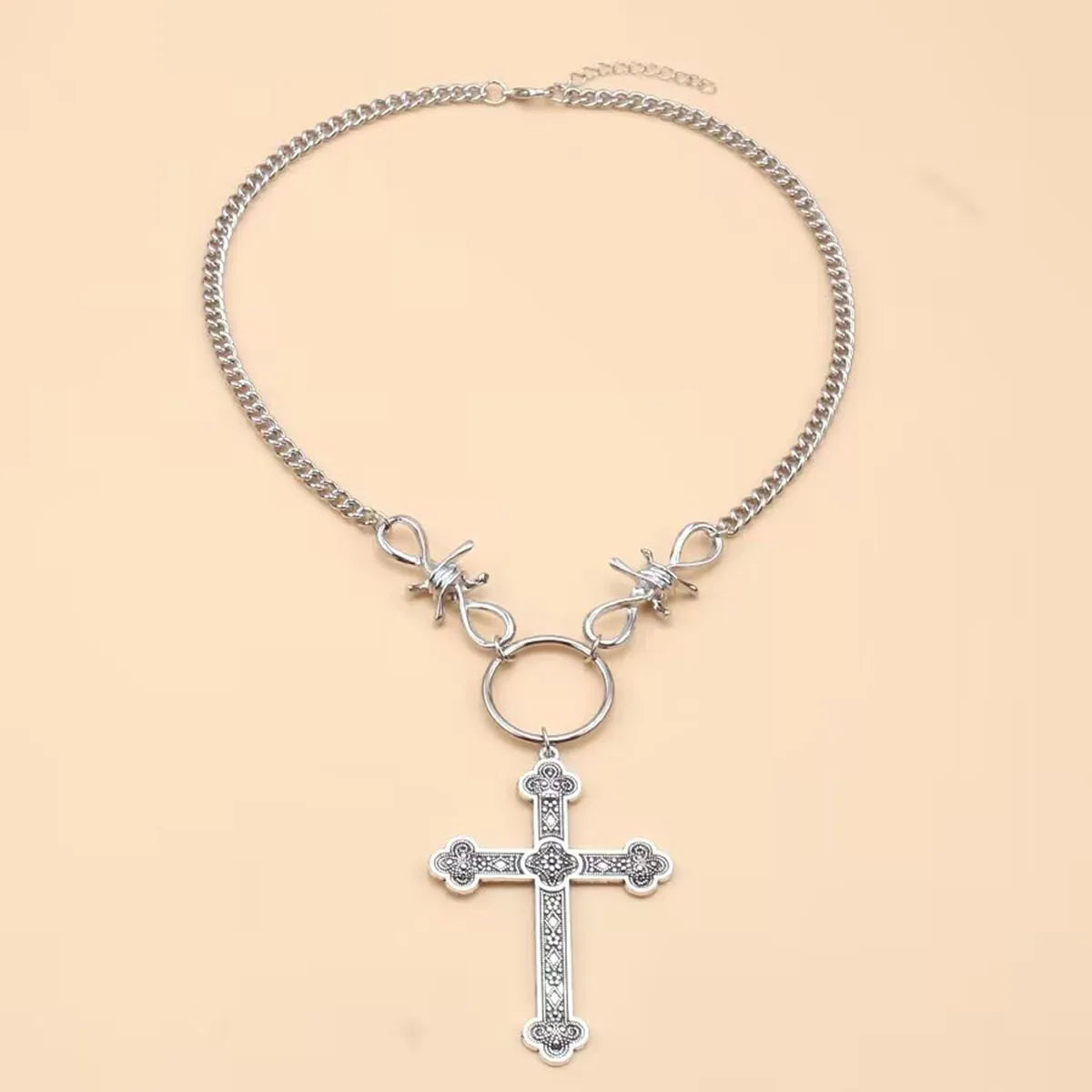 Pearl Cross Pendant Necklace - Hip Hop Punk Fashion Women’s Jewelry for Valentine’s Day, Wedding, Anniversary, Birthday Gifts