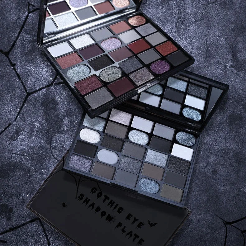 Dark Gothic Eye Shadow Palette – Pearlescent, Matte, Fine Sparkle, Strobe Effect, Profound 3D Eye Shadow Makeup Cosmetic