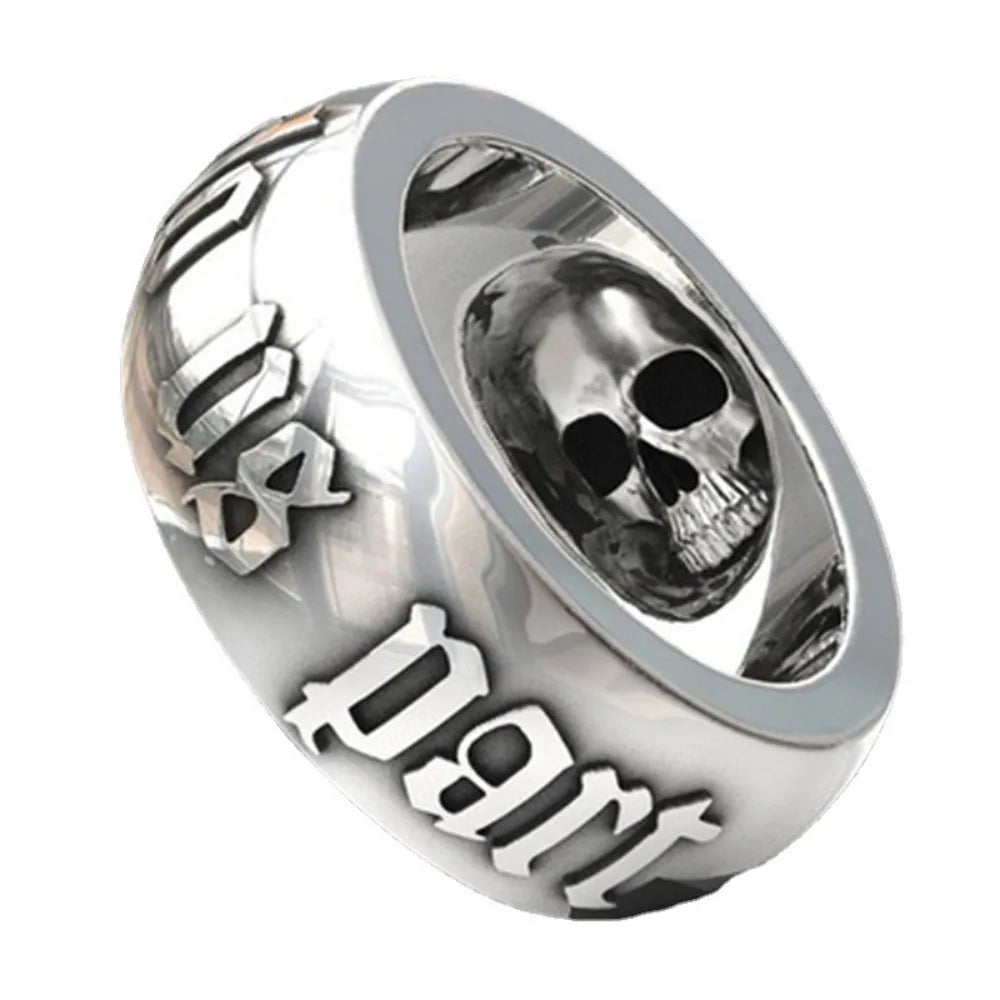 New Personalized Minimalist Niche Creative Trend Death Do Us Part Men's Fashion Retro Ring Gift Accessories