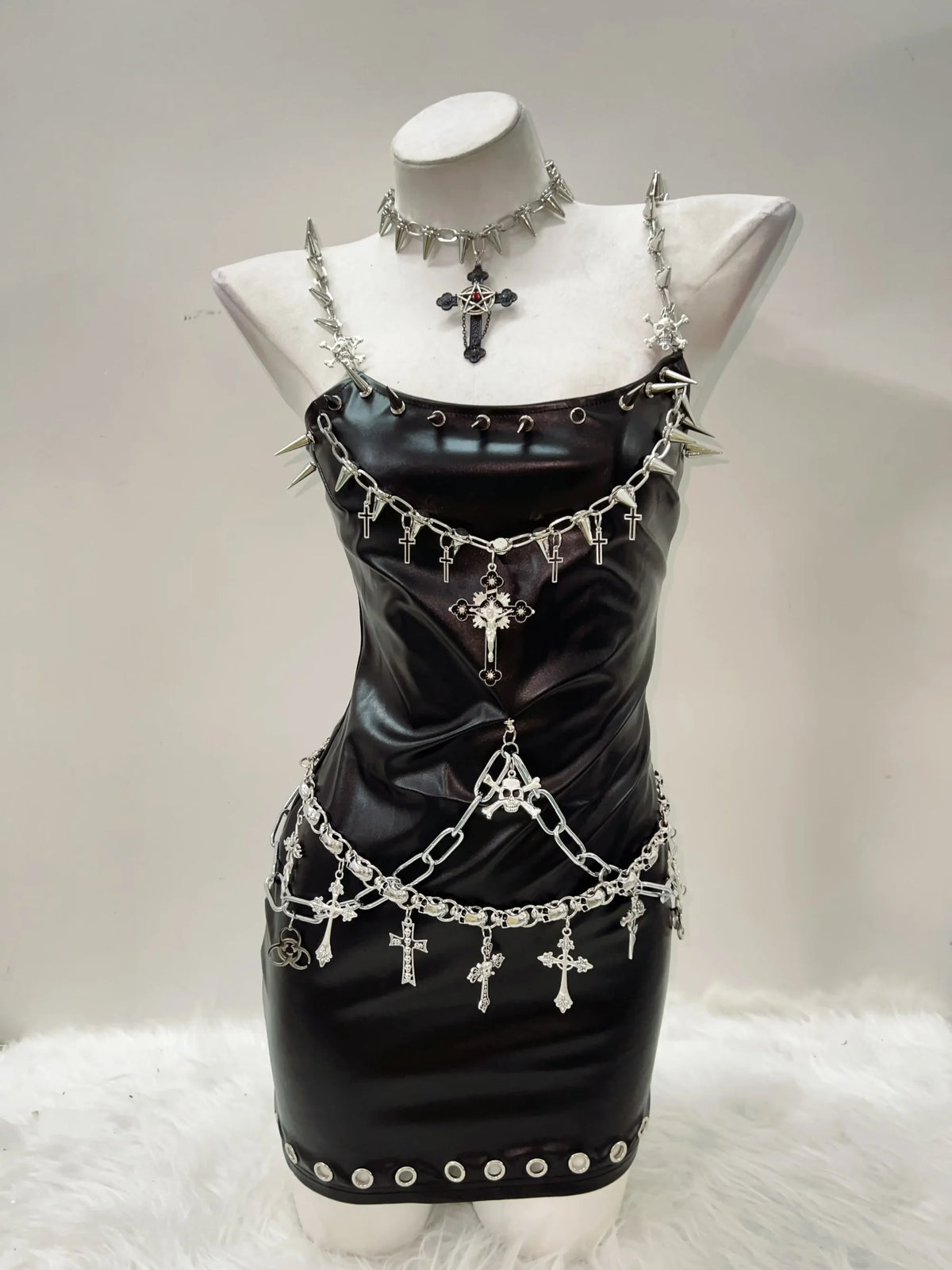 Sexy Harajuku Gothic Y2K Dress | Bustier Top, Harajuku Fashion, Gothic Clothes, Y2K Style