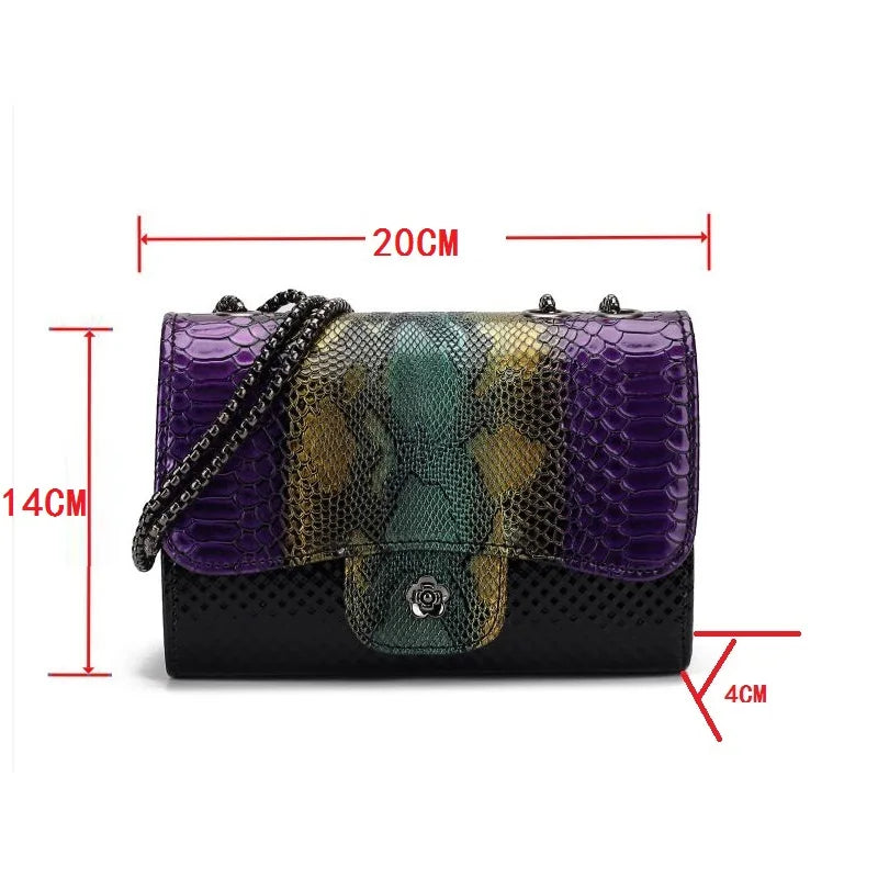 2024 Crocodile Leather Women’s Shoulder Crossbody Bags - Fashion Small Handbag Clutch