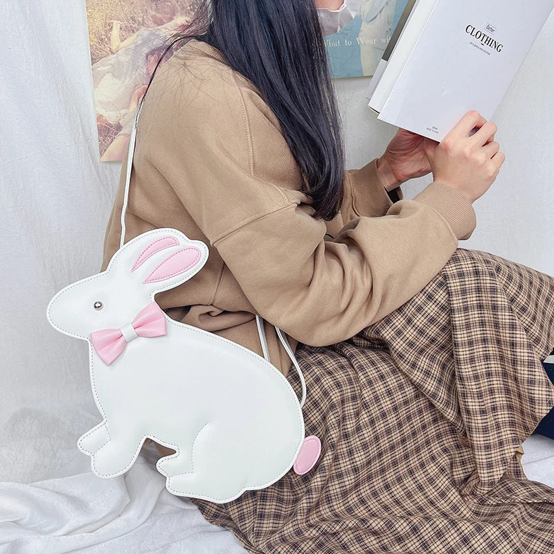 Funny Bunny Shape Purses and Handbags for Women Japanese Lolita Shoulder Bag Girls Crossbody Bag Fashion Cosplay Messenger Bag