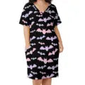 Goth Bat Dress Plus Size Cute Skull Print Korean Fashion Casual Dress Female Spring V Neck Stylish Dresses Gift Idea