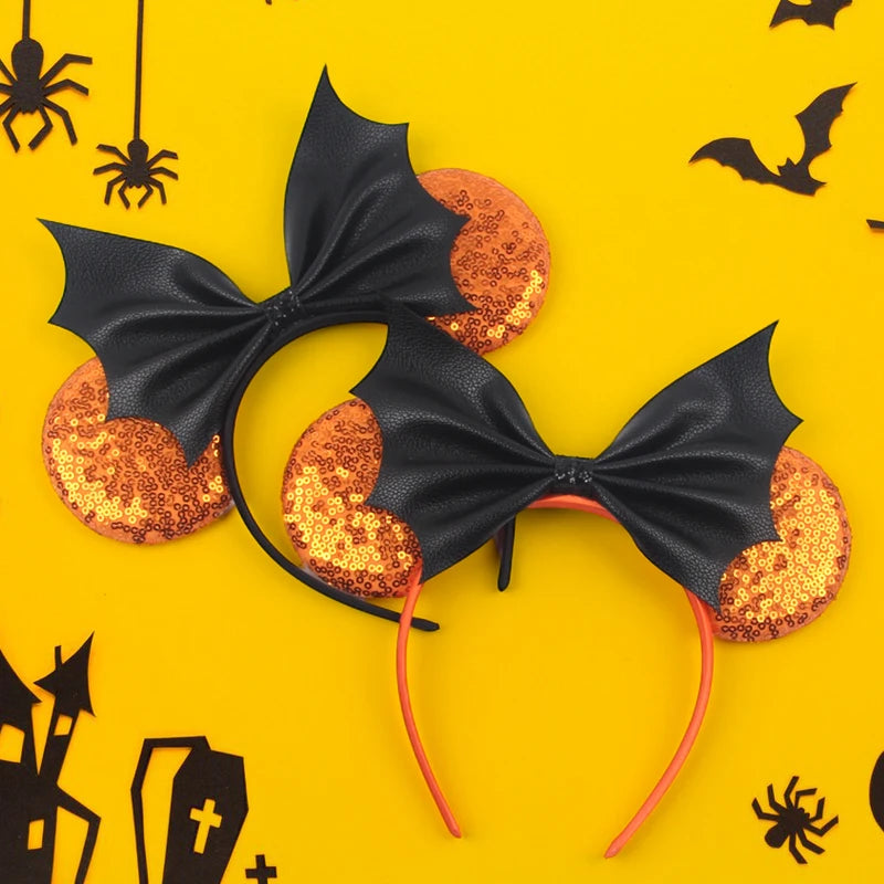 2024 New Halloween Disney Mickey Headband, Cartoon Bat Cosplay Headdress, DIY Festival Hair Accessories