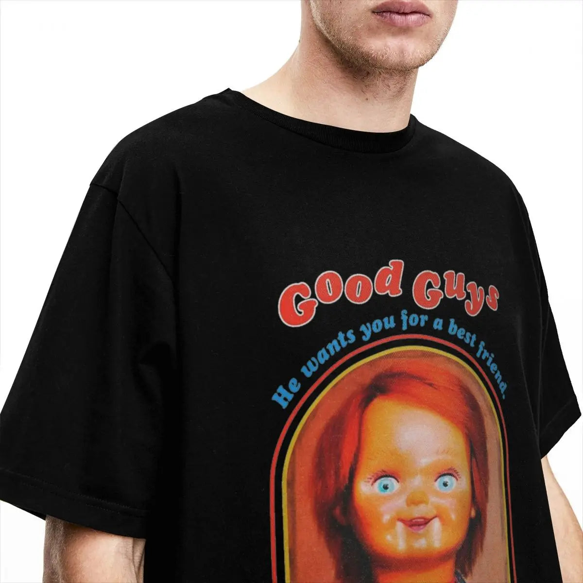 Chucky Retro Movies T-Shirt - Horror Goth Hip Hop Short-Sleeve Summer Top