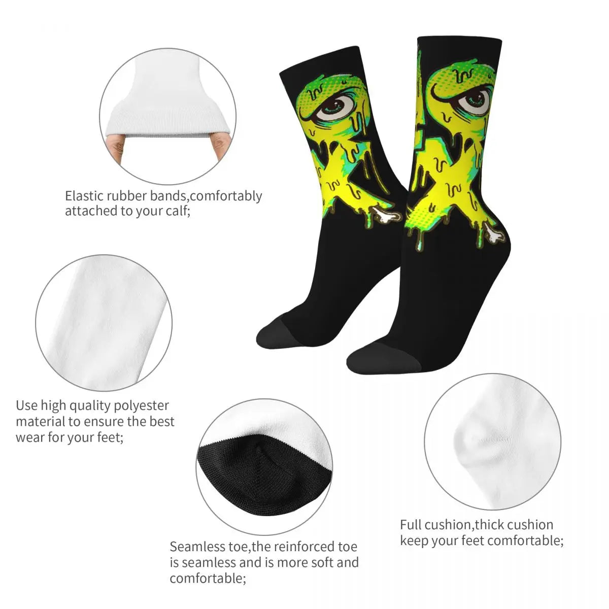 NOFX Punk Rock Accessories Crew Socks Cozy band Skateboard Crew Socks Super Soft for Women Men Gifts