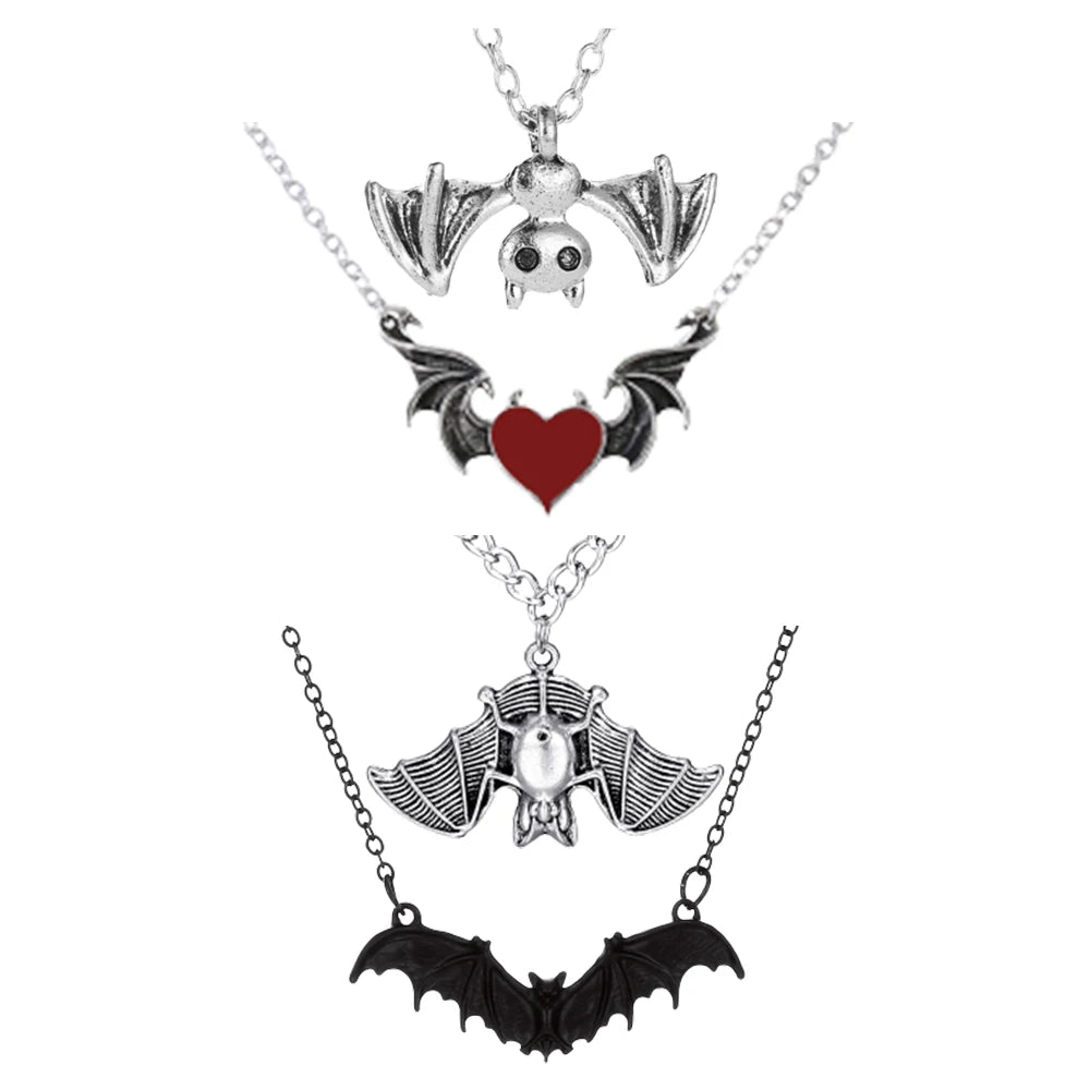 Going Batty Goth Punk Rock Style Pendant Necklaces