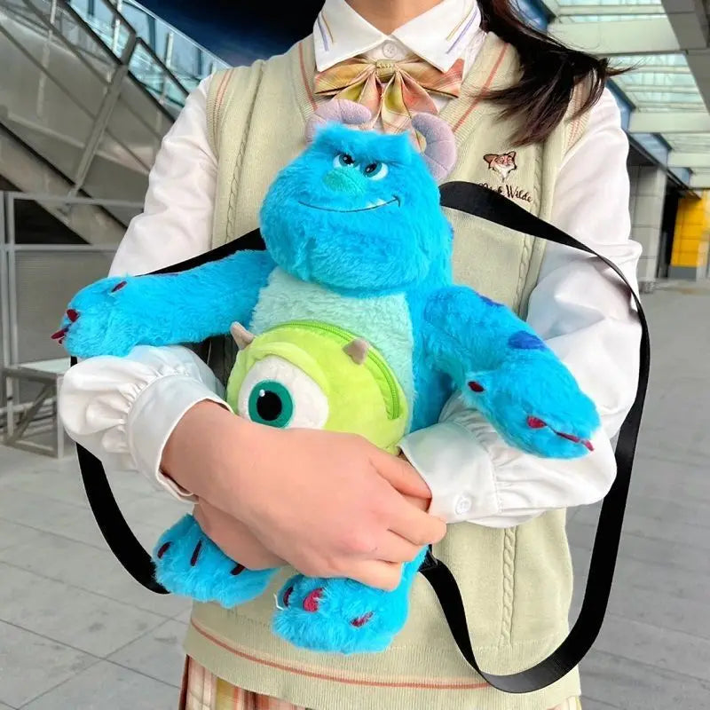 Disney Monsters Inc. Sullivan Backpack - Cute Kawaii School Bag for Girls and Women, College Student Designer Backpack