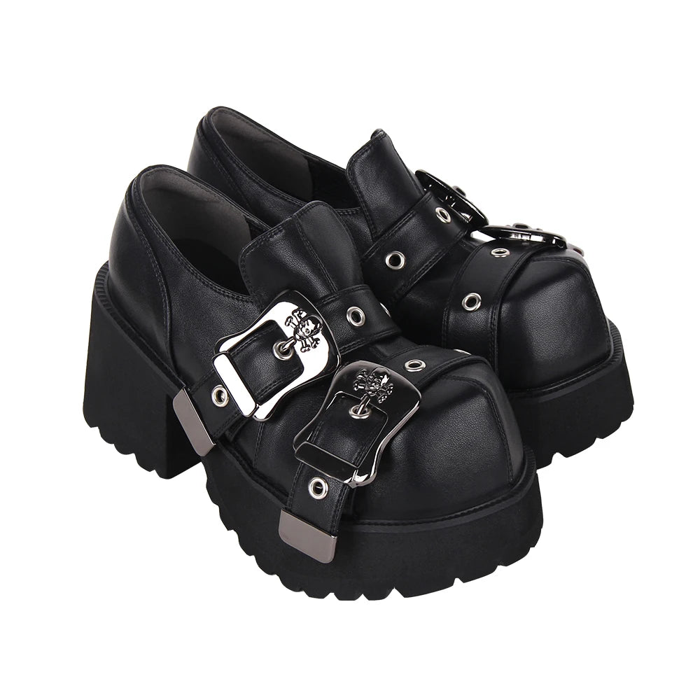 Gothic Style Women’s Lolita Mary Jane - Chunky Platform Shoes for Cosplay and Punk Rock