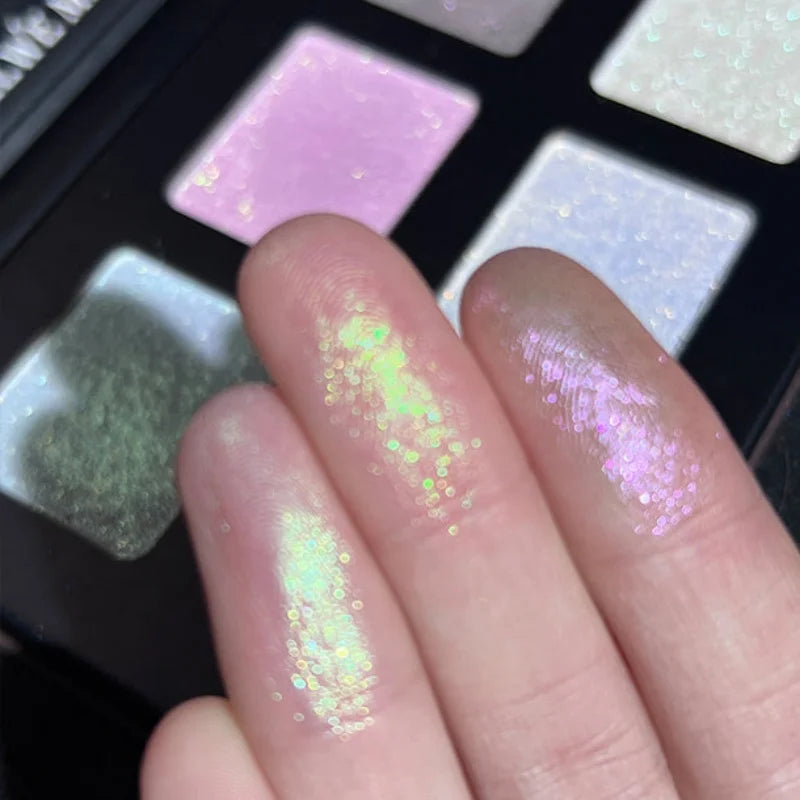 Shellwe Makeup Multi-Use Sparkly Duochrome Highlighter Palette