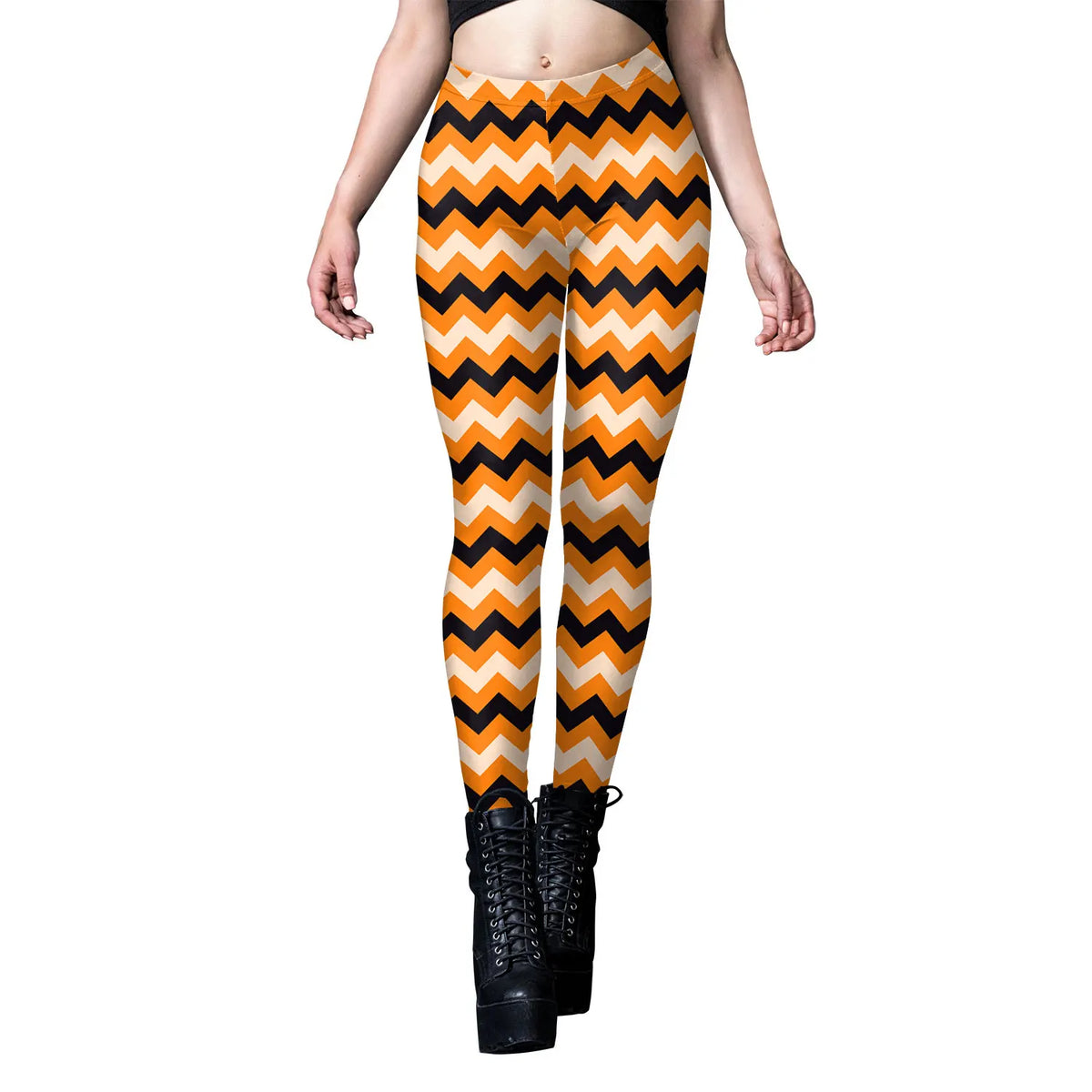 [You're My Secret] Halloween Leggings for Women Sexy Stripe Printing Holiday Party Pants Female Funny Elastic Tights Trousers