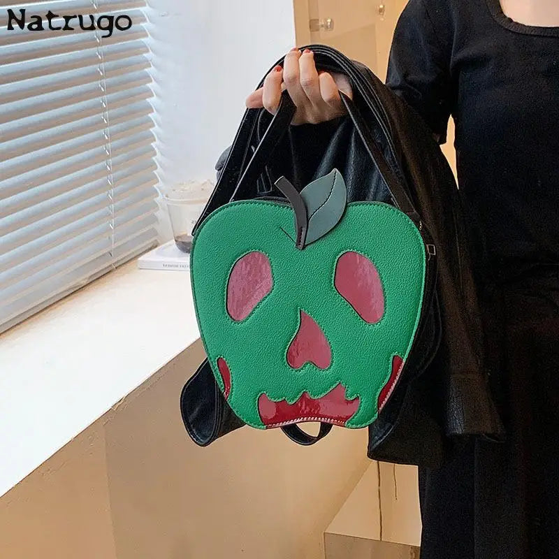 Poisoned Apple Crossbody Bag - Funny Novelty Shoulder Handbag in PU Leather