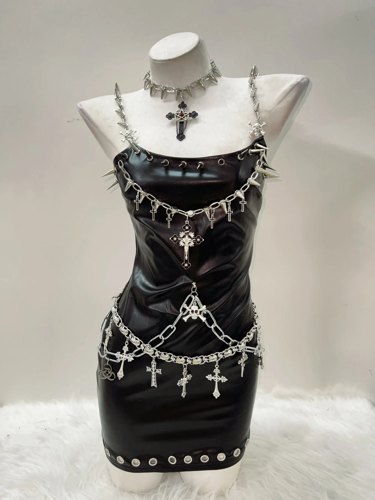 Sexy Harajuku Gothic Y2K Dress | Bustier Top, Harajuku Fashion, Gothic Clothes, Y2K Style