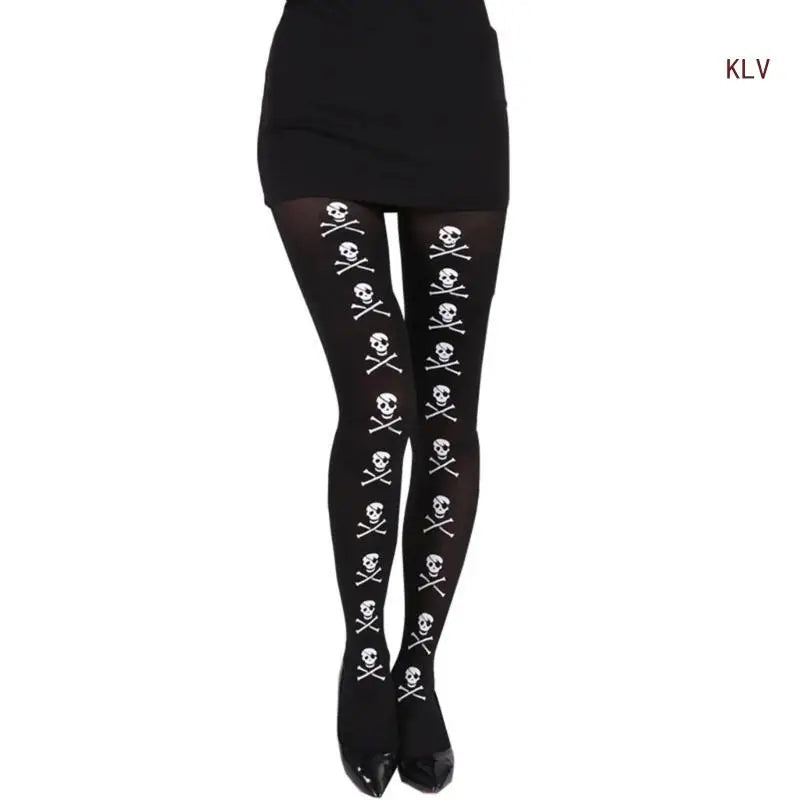 Halloween Themed Stockings Gothic Punk Style Tights Skull/Pumpkin/Spiders Print Fancy Dress Party Club Sexy Tights