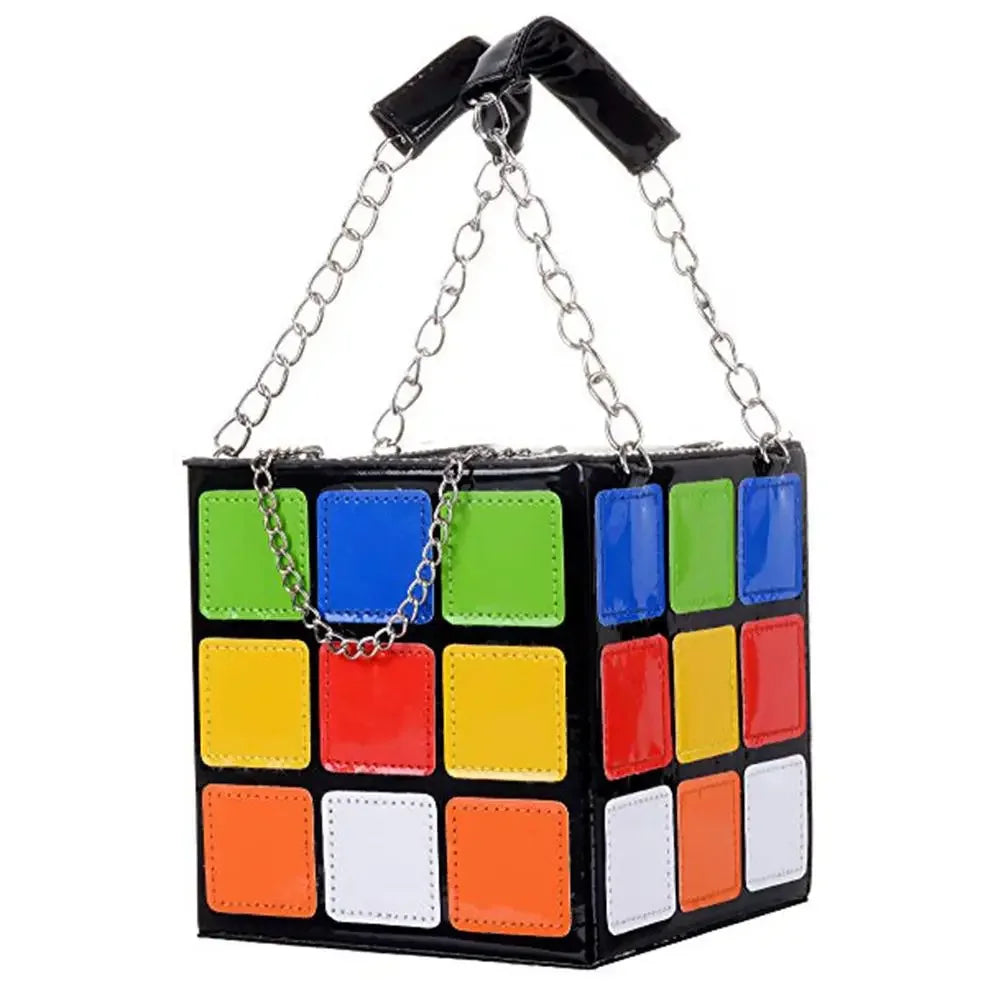 I Love The 80’s Puzzle Box Novelty 3D Double Chain Tote Bag