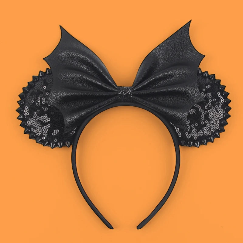 2024 New Halloween Disney Mickey Headband, Cartoon Bat Cosplay Headdress, DIY Festival Hair Accessories