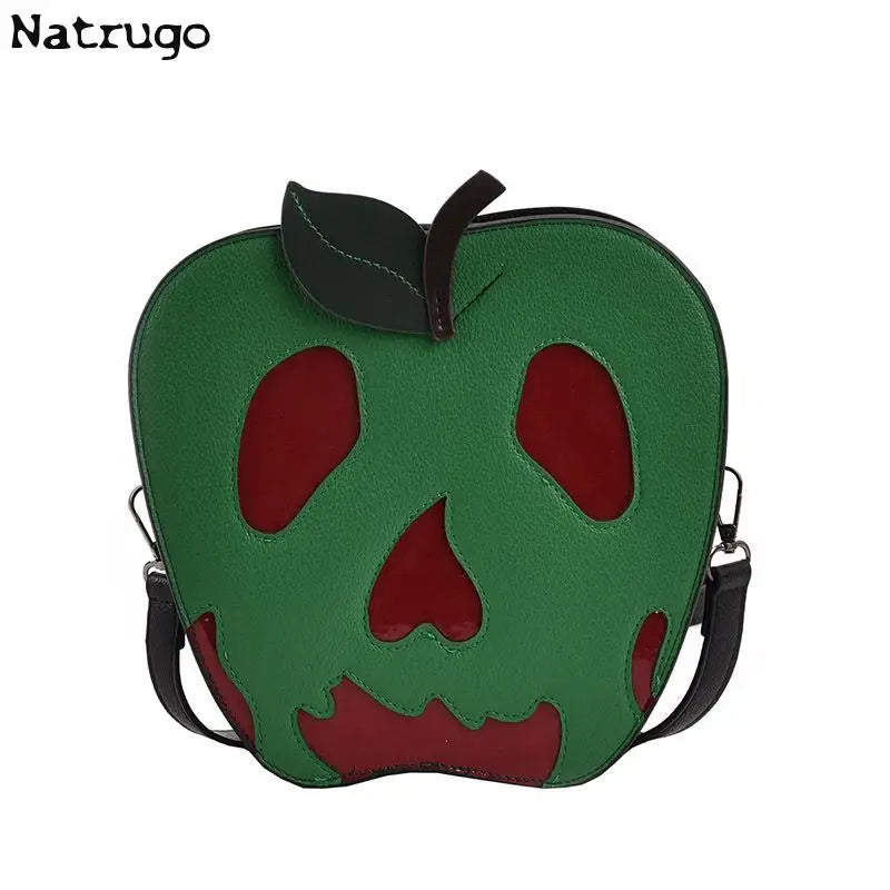 Poisoned Apple Crossbody Bag - Funny Novelty Shoulder Handbag in PU Leather