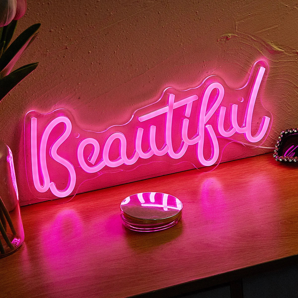 1PC Beautiful Shaped LED Neon Sign: USB Powered Neon Light Signs for Bedroom Room Wall Decoration, Suitable for Holiday, by Chi-Buy