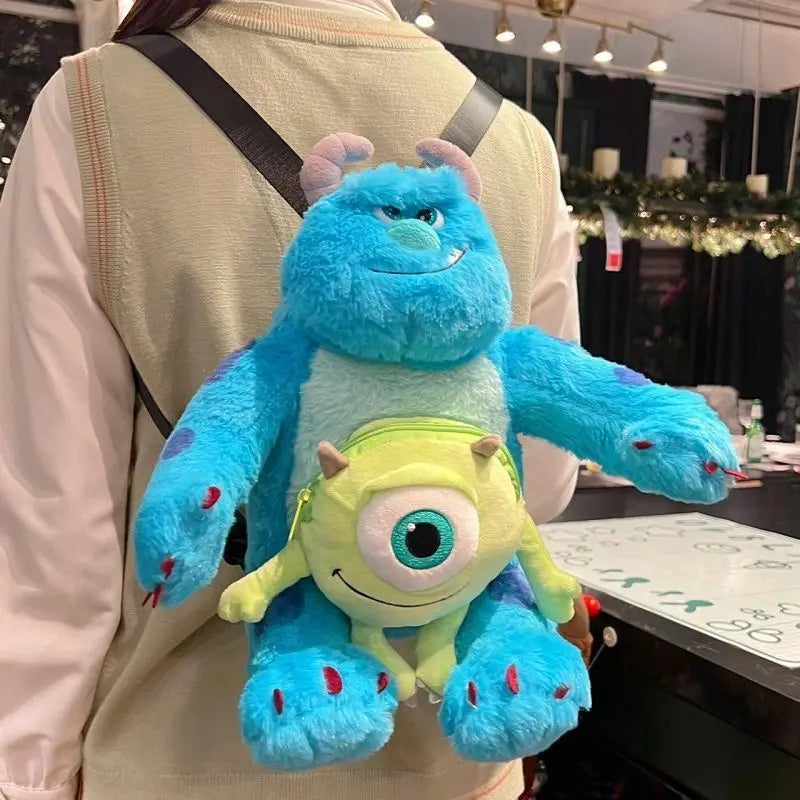 Disney Monsters Inc. Sullivan Backpack - Cute Kawaii School Bag for Girls and Women, College Student Designer Backpack