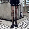 Y2k Goth Lolita Cos Girls Cute Kitty Cat Stockings Women Sexy Fishnet Tights Kawaii Kitten Cartoon Anime Costume Black Pantyhose