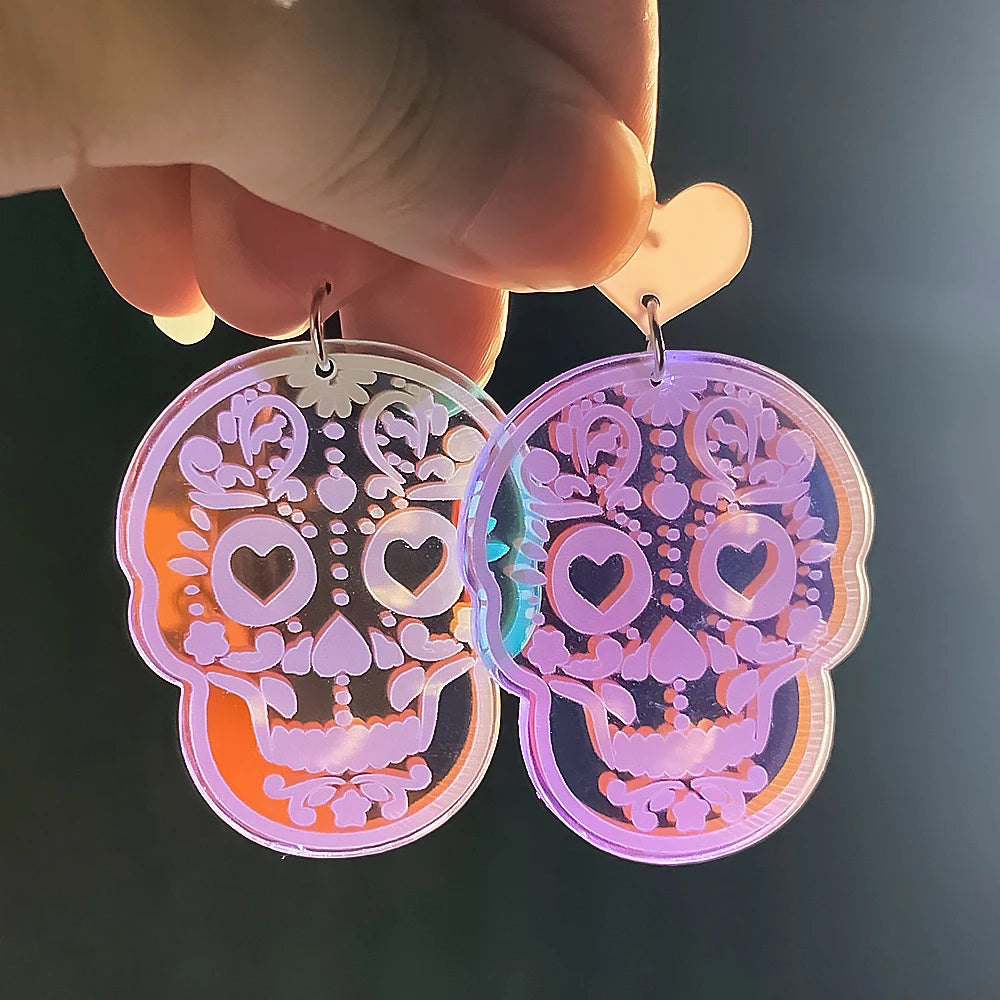 Cute Spooky Ghost and Skeleton Earrings – Trendy Fun Holiday Party Earrings for Women, Perfect Gift