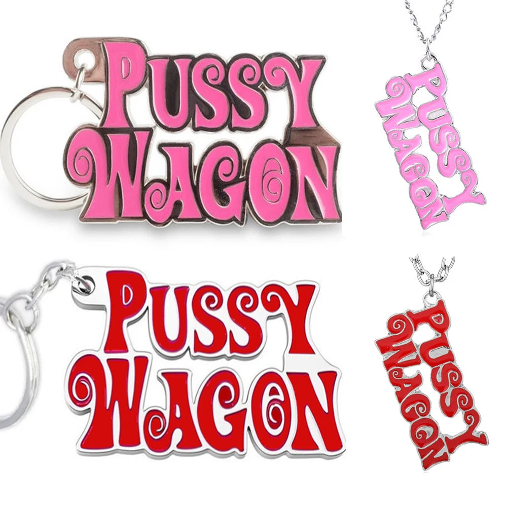 Kill Bill 'PUSSY WAGON' Keyring Pendant: Fashionable Movie Accessory for Women and Men, Perfect Gift Keychain for 2024 Y2K