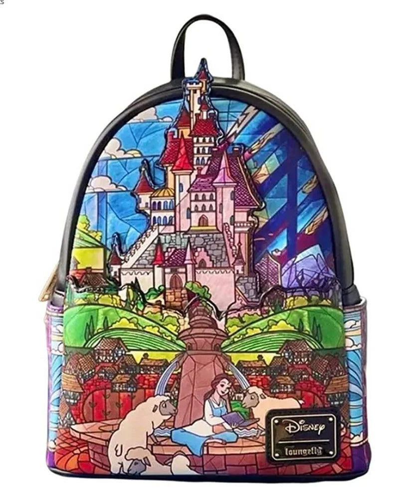 New Hot Disney Loungefly Beauty and the Beast Belle Princess Backpack | Enchanted Satchel, Girl’s Casual Bag, Children’s Bag