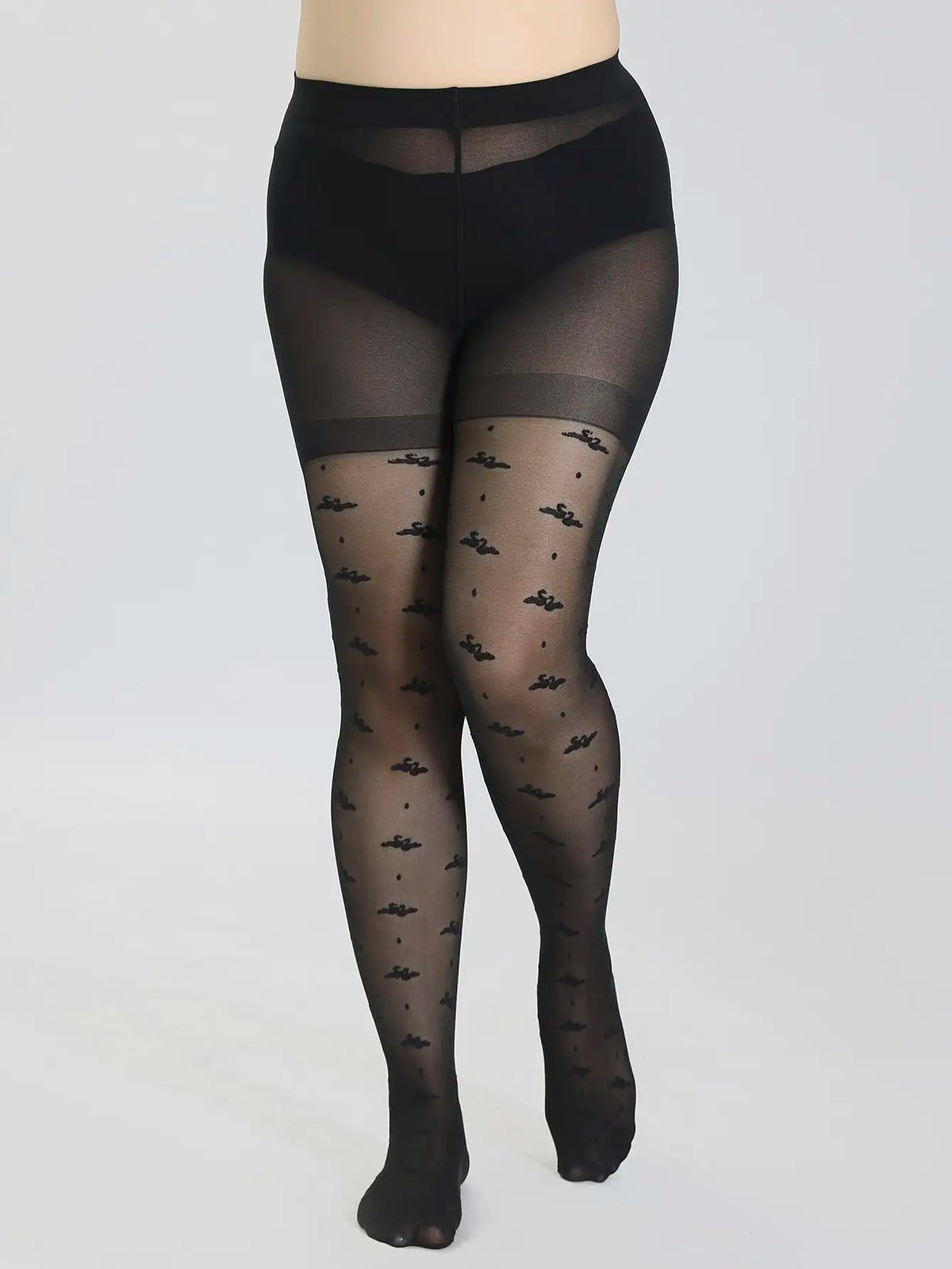 A suit of plus size fashionable ladies slim Elastic plus size swan pantyhose Ultra-Thin sheer Breathable stocking