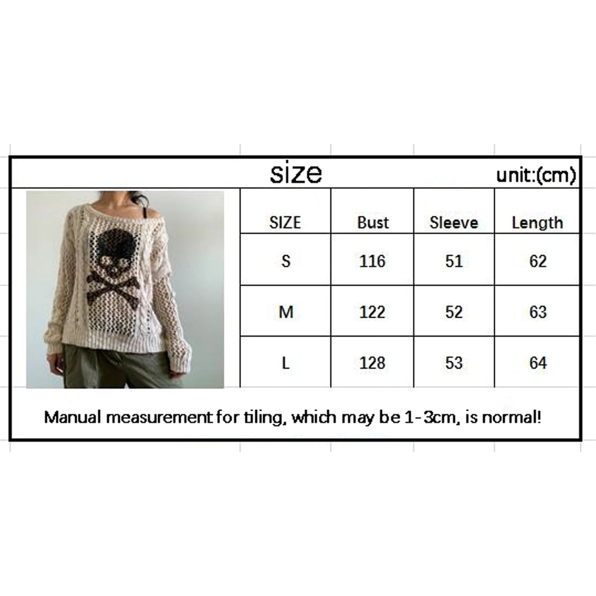 Y2K Gothic Retro Skull Print Crochet Smock Top – Hollow Out Pullover Knitwear, Women’s Grunge Streetwear