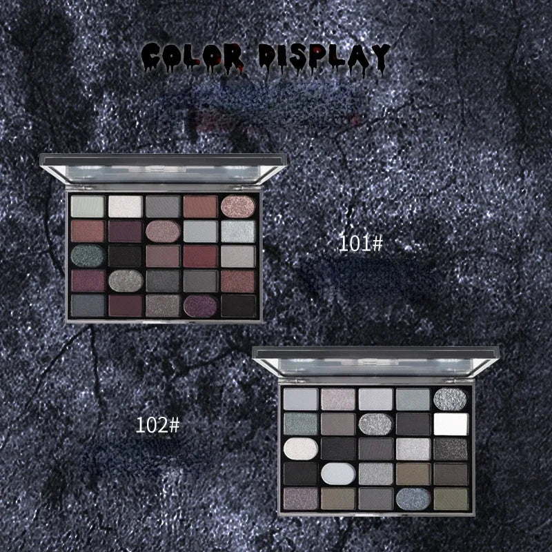 Dark Gothic Eye Shadow Palette – Pearlescent, Matte, Fine Sparkle, Strobe Effect, Profound 3D Eye Shadow Makeup Cosmetic