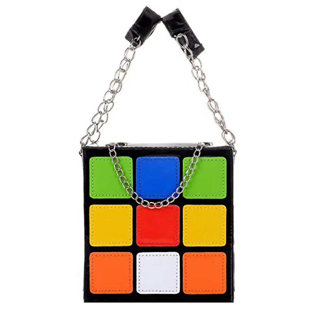 I Love The 80’s Puzzle Box Novelty 3D Double Chain Tote Bag