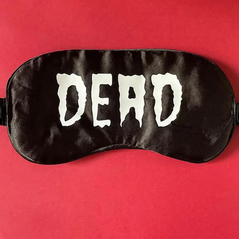 Gothic Halloween Sleep Mask – DEAD Fall Autumn Witch Ghost Design, Perfect Birthday Party Gift for Wife, Husband, or Bestie