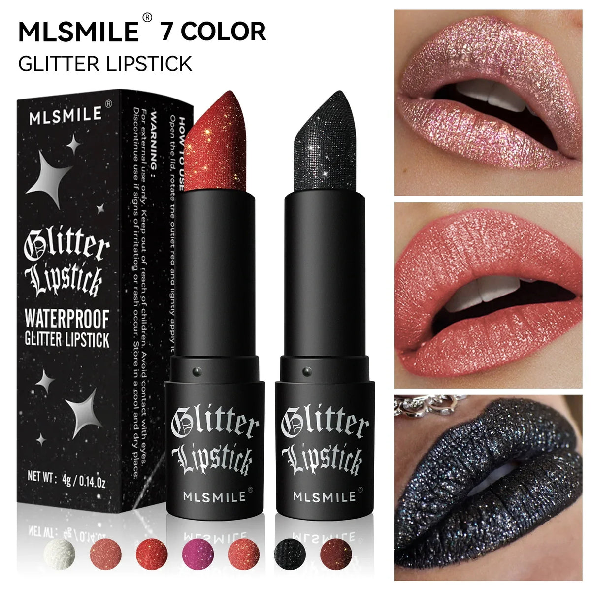 Diamond Matte Glitter Lipstick – Waterproof, Long-Lasting Shimmer, Sexy Lip Color