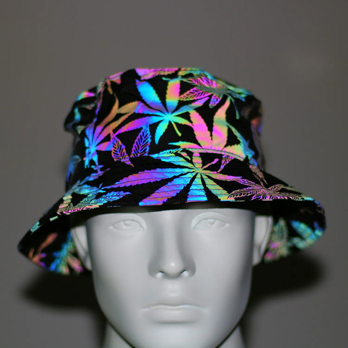 2024 Men Women Four Season Colorful Reflective Bucket Hat Y2K Harajuku Personality Printed High Street Cap gorras Рыбацкая шляпа