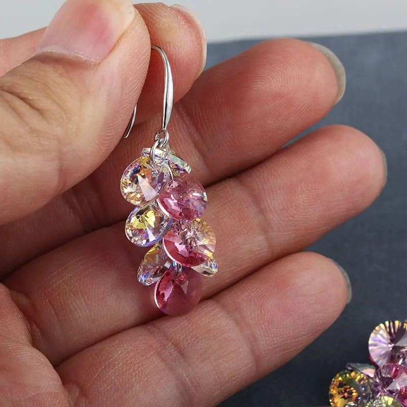 New Crystal Rhinestone Dangle Drop Earrings for Women - Bohemian Trend, Korean Fashion, Luxury Wedding Party Banquet Jewelry