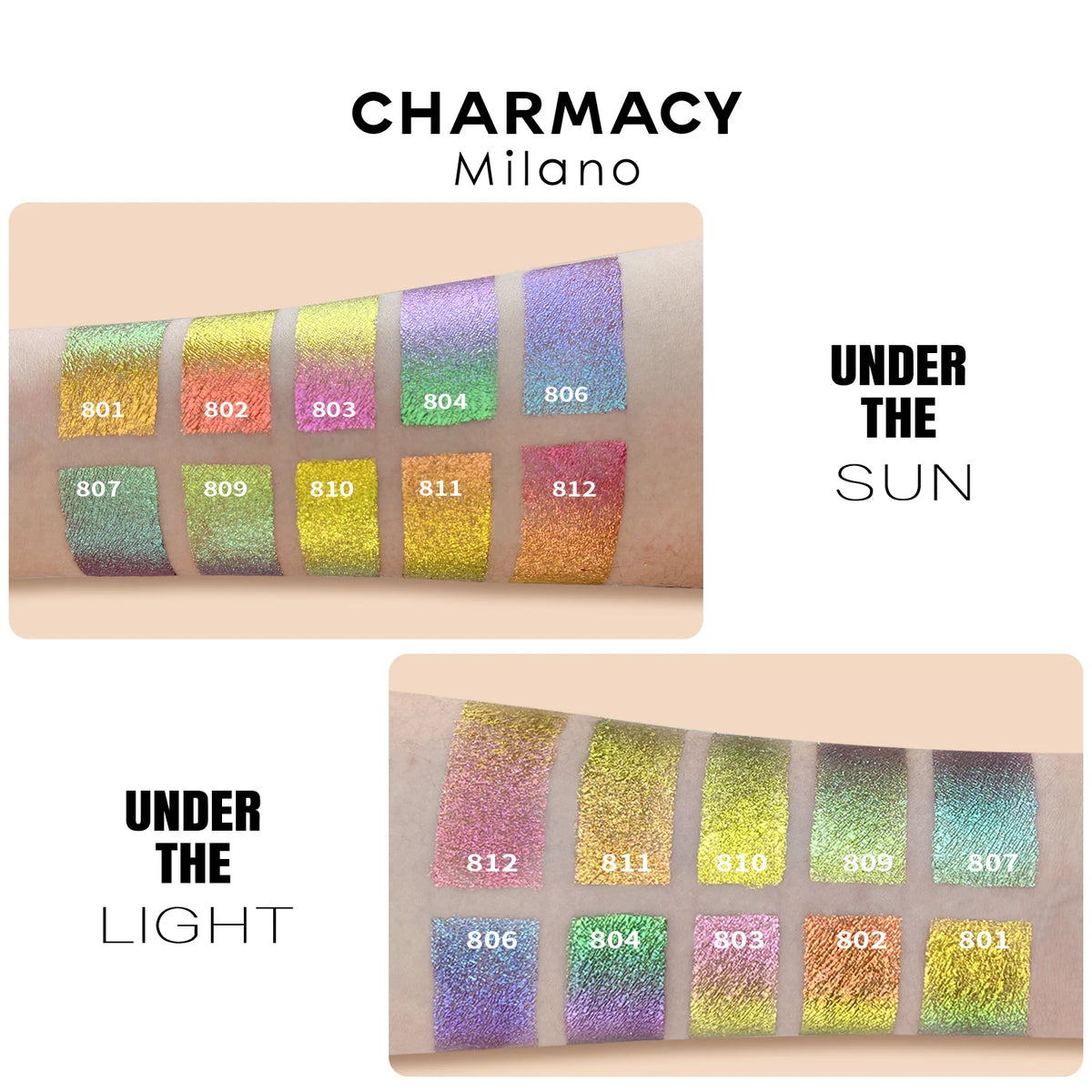 CHARMACY Glitter Professional Chameleon Liquid Eyeshadow – Shiny, Long-lasting High Quality Eye Makeup Cosmetic