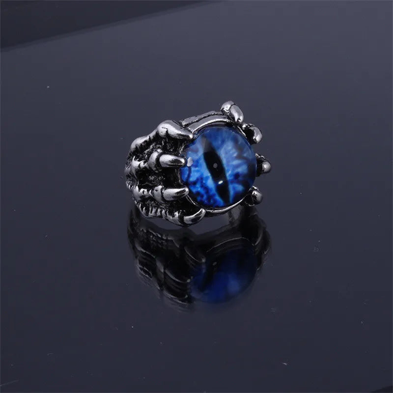 New Retro Jewelry Rings Gothic Rings Unisex Punk Skull Rock Hip Hop Adjustable Gift Jewelry Evil Eye/Dragon Claw